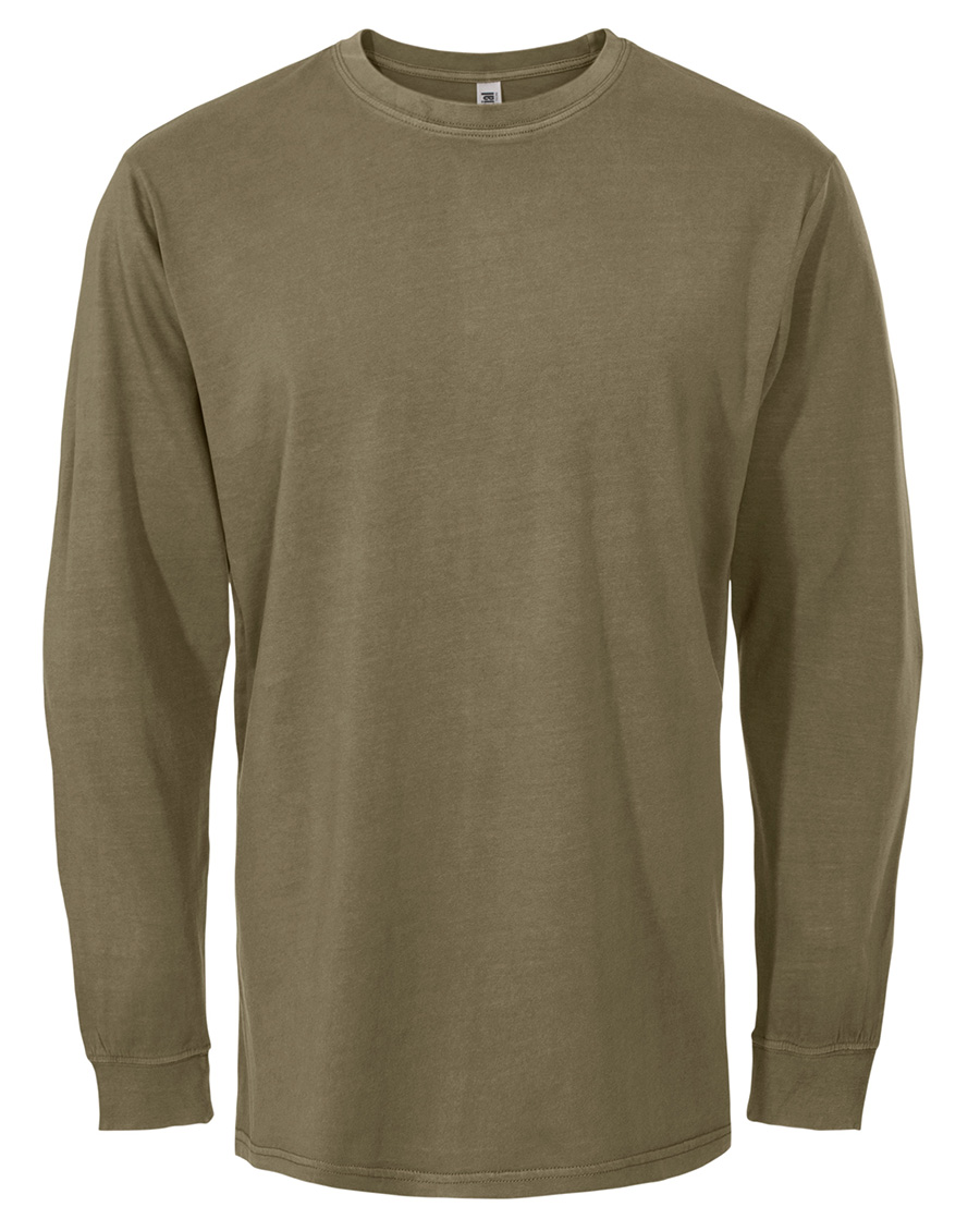 100123U - Garment dyed long sleeve t-shirt - unisex - Attraction